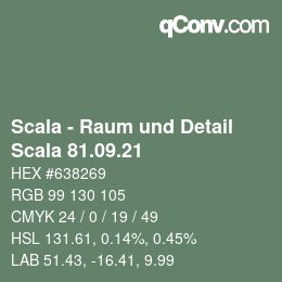 颜色代码: Scala - Raum und Detail - Scala 81.09.21 | qconv.com