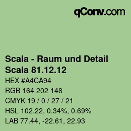 颜色代码: Scala - Raum und Detail - Scala 81.12.12 | qconv.com
