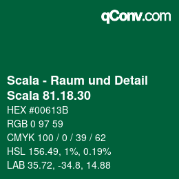 颜色代码: Scala - Raum und Detail - Scala 81.18.30 | qconv.com