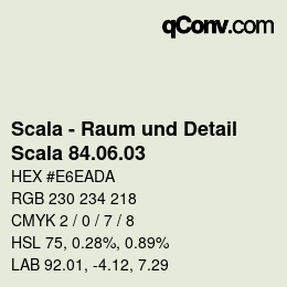 颜色代码: Scala - Raum und Detail - Scala 84.06.03 | qconv.com