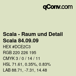 颜色代码: Scala - Raum und Detail - Scala 84.09.09 | qconv.com