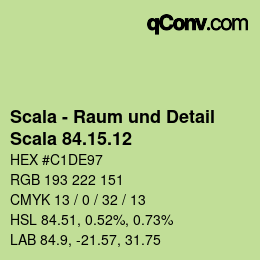 颜色代码: Scala - Raum und Detail - Scala 84.15.12 | qconv.com