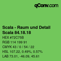 Code couleur: Scala - Raum und Detail - Scala 84.18.18 | qconv.com