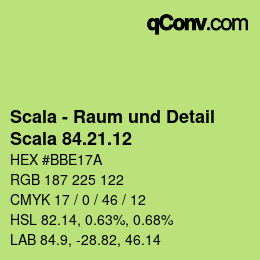 Código de color: Scala - Raum und Detail - Scala 84.21.12 | qconv.com