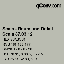 カラーコード: Scala - Raum und Detail - Scala 87.03.12 | qconv.com