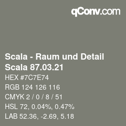 Código de color: Scala - Raum und Detail - Scala 87.03.21 | qconv.com