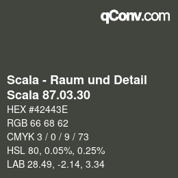 Código de color: Scala - Raum und Detail - Scala 87.03.30 | qconv.com