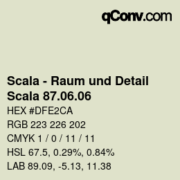 颜色代码: Scala - Raum und Detail - Scala 87.06.06 | qconv.com