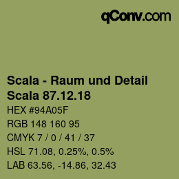 颜色代码: Scala - Raum und Detail - Scala 87.12.18 | qconv.com