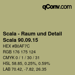 Código de color: Scala - Raum und Detail - Scala 90.09.15 | qconv.com