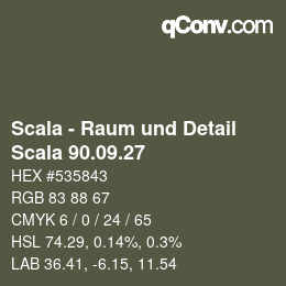 颜色代码: Scala - Raum und Detail - Scala 90.09.27 | qconv.com