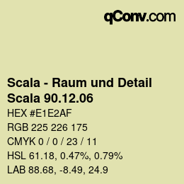 颜色代码: Scala - Raum und Detail - Scala 90.12.06 | qconv.com
