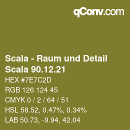 颜色代码: Scala - Raum und Detail - Scala 90.12.21 | qconv.com