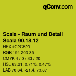 颜色代码: Scala - Raum und Detail - Scala 90.18.12 | qconv.com