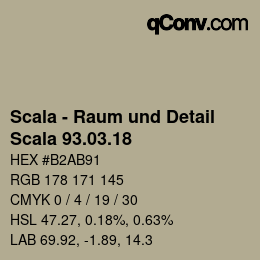 颜色代码: Scala - Raum und Detail - Scala 93.03.18 | qconv.com