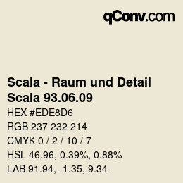 颜色代码: Scala - Raum und Detail - Scala 93.06.09 | qconv.com