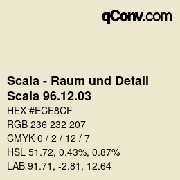 カラーコード: Scala - Raum und Detail - Scala 96.12.03 | qconv.com