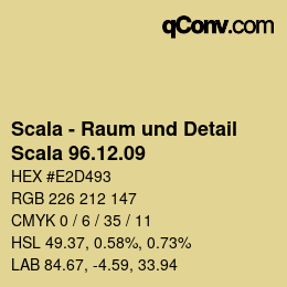 Código de color: Scala - Raum und Detail - Scala 96.12.09 | qconv.com