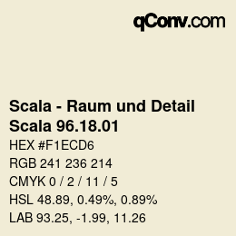 颜色代码: Scala - Raum und Detail - Scala 96.18.01 | qconv.com