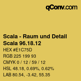 Código de color: Scala - Raum und Detail - Scala 96.18.12 | qconv.com