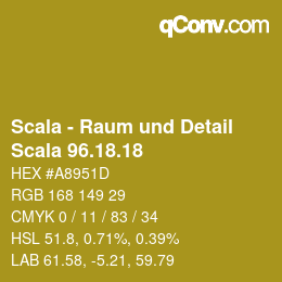 颜色代码: Scala - Raum und Detail - Scala 96.18.18 | qconv.com