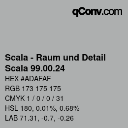 Farbcode: Scala - Raum und Detail - Scala 99.00.24 | qconv.com