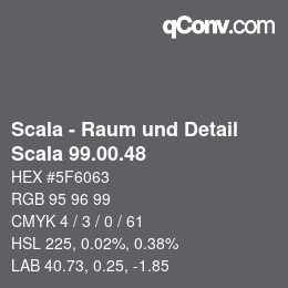 Code couleur: Scala - Raum und Detail - Scala 99.00.48 | qconv.com