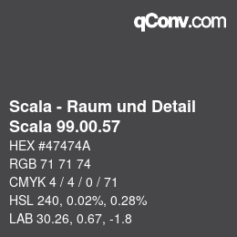 Code couleur: Scala - Raum und Detail - Scala 99.00.57 | qconv.com