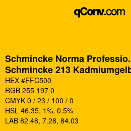 Farbcode: Schmincke Norma Professional - Schmincke 213 Kadmiumgelb hell | qconv.com