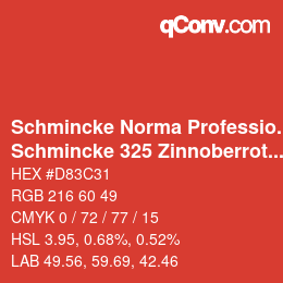 Farbcode: Schmincke Norma Professional - Schmincke 325 Zinnoberrot dunkel | qconv.com