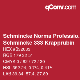 Farbcode: Schmincke Norma Professional - Schmincke 333 Krapprubin | qconv.com