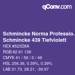 Código de color: Schmincke Norma Professional - Schmincke 439 Tiefviolett | qconv.com