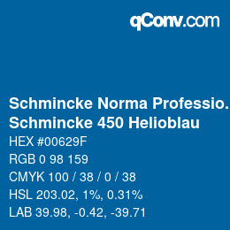 Farbcode: Schmincke Norma Professional - Schmincke 450 Helioblau | qconv.com