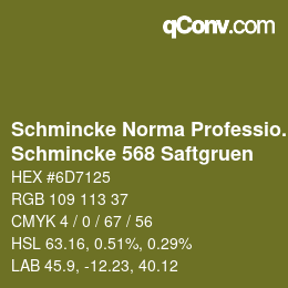 Código de color: Schmincke Norma Professional - Schmincke 568 Saftgruen | qconv.com