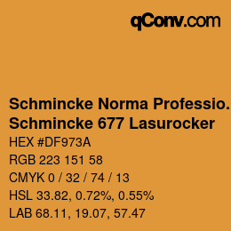 Code couleur: Schmincke Norma Professional - Schmincke 677 Lasurocker | qconv.com