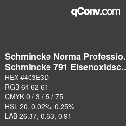 Farbcode: Schmincke Norma Professional - Schmincke 791 Eisenoxidschwarz | qconv.com