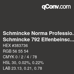 Farbcode: Schmincke Norma Professional - Schmincke 792 Elfenbeinschwarz | qconv.com