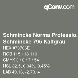 Code couleur: Schmincke Norma Professional - Schmincke 795 Kaltgrau | qconv.com