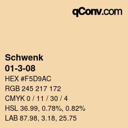 カラーコード: Schwenk - 01-3-08 | qconv.com