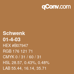 カラーコード: Schwenk - 01-4-03 | qconv.com