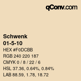 カラーコード: Schwenk - 01-5-10 | qconv.com