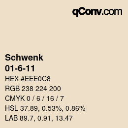 カラーコード: Schwenk - 01-6-11 | qconv.com