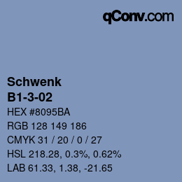 カラーコード: Schwenk - B1-3-02 | qconv.com