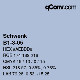 カラーコード: Schwenk - B1-3-05 | qconv.com