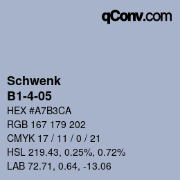 カラーコード: Schwenk - B1-4-05 | qconv.com