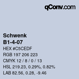 カラーコード: Schwenk - B1-4-07 | qconv.com