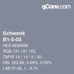 カラーコード: Schwenk - B1-5-03 | qconv.com