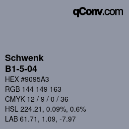 カラーコード: Schwenk - B1-5-04 | qconv.com