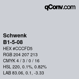 Farbcode: Schwenk - B1-5-08 | qconv.com