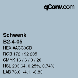 カラーコード: Schwenk - B2-4-05 | qconv.com